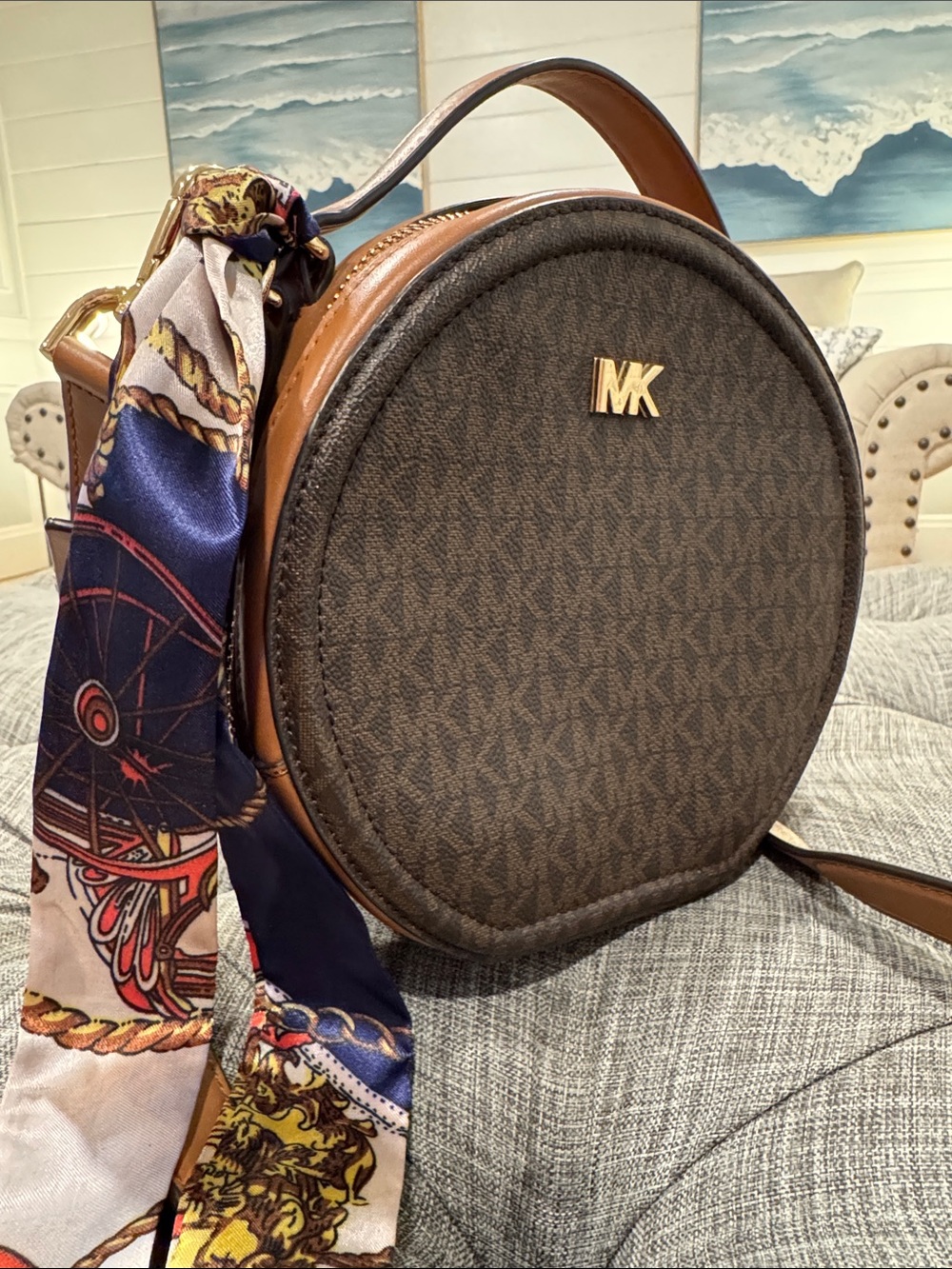 Michael Kors Bag Delaney Signature Logo Jet Set Canteen Crossbody EUC - Picture 3 of 17